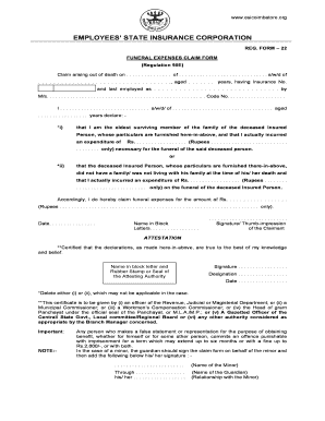 How to Fill Funeral Expenses Claim Form