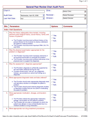 Medical Chart Audit Tool Template