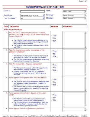 Chart Review Template