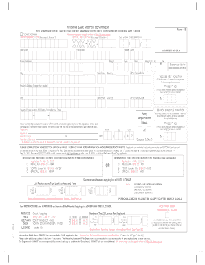 NONRESIDENT FULL PRICE DEER LICENSE ANDOR REDUCED PRICE DOEFAWN DEER LICENSE APPLICATION Wgfd Wyo  Form