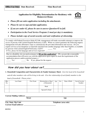 Homcrestapplication  Form