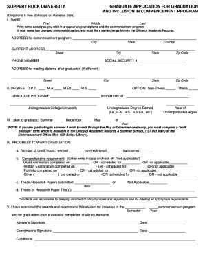 College Graduation Application  Form