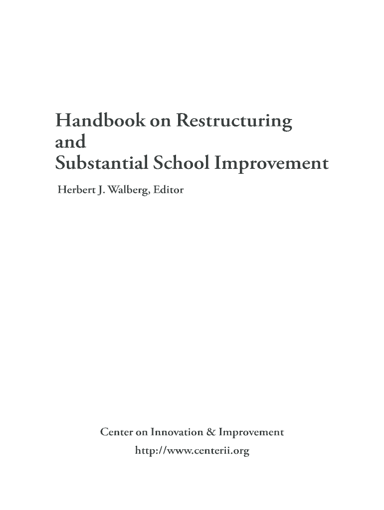 Handbook on Restructuring and Substantial School Improvement Centerii  Form