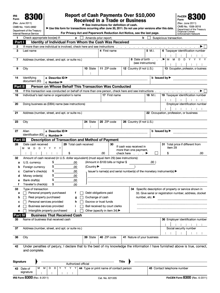 8300 Form 2011