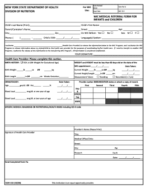 Wic Form Nyc