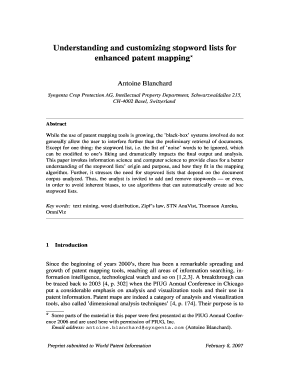 Understanding and Customizing Stopword Lists for Enhanced Patent Mapping Form