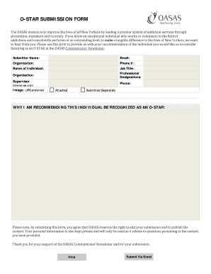 Recommendation Form OASAS