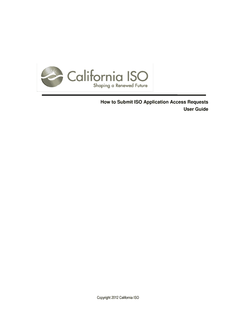 How to Submit ISO Application Access Requests  Form