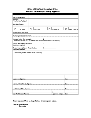 Promotion Justification Form