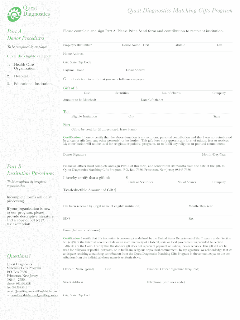  Quest Diagnostics Former Employee W2 2010-2024