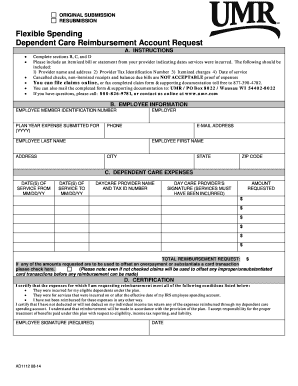 Dependent Care Reimbursement Account Request Form UMR