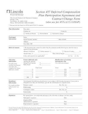 Deferred Compensation Agreement Form