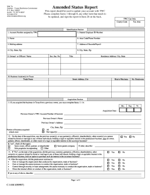 Twc Tax Area Form