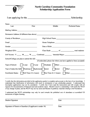 Nccf Application  Form