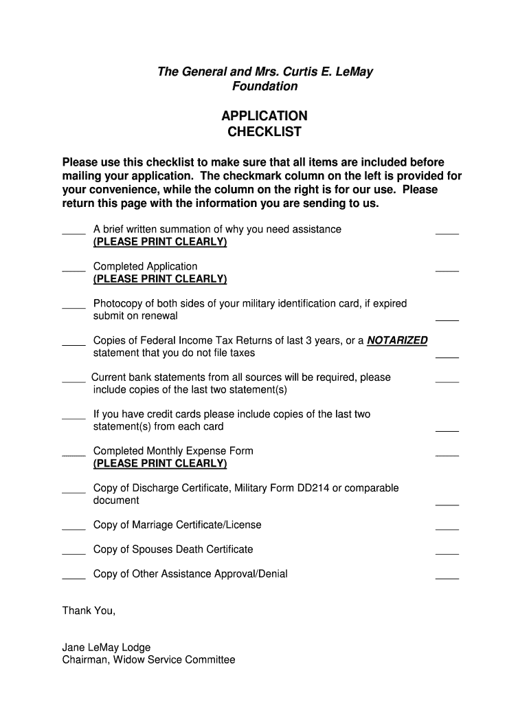 Lemay Foundation  Form