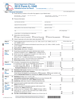 Form IL 1040 Illinois Department of Revenue