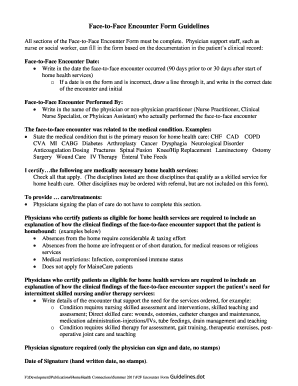 Face to Face Form PDF