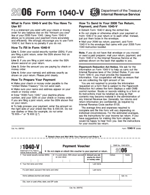  Form 1040 V Irs 2006