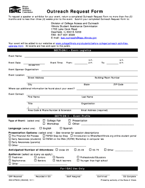Isac Outreach Request Form