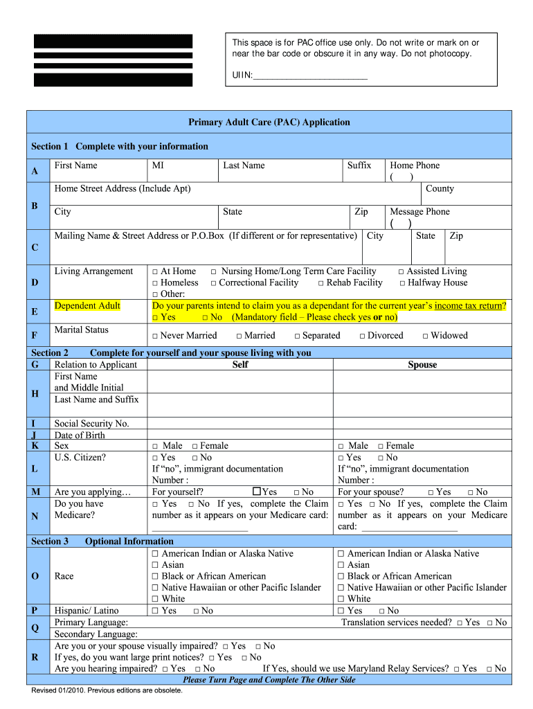 Md Pac  Form