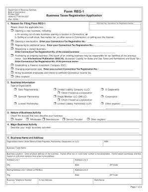 Get and Sign REG 1 , Business Taxes Registration Application Intuit 2006-2022 Form