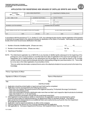 Tennessee Distilled Spirits Tax Form