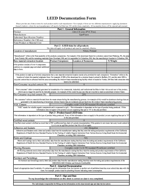 Leed Sample Forms