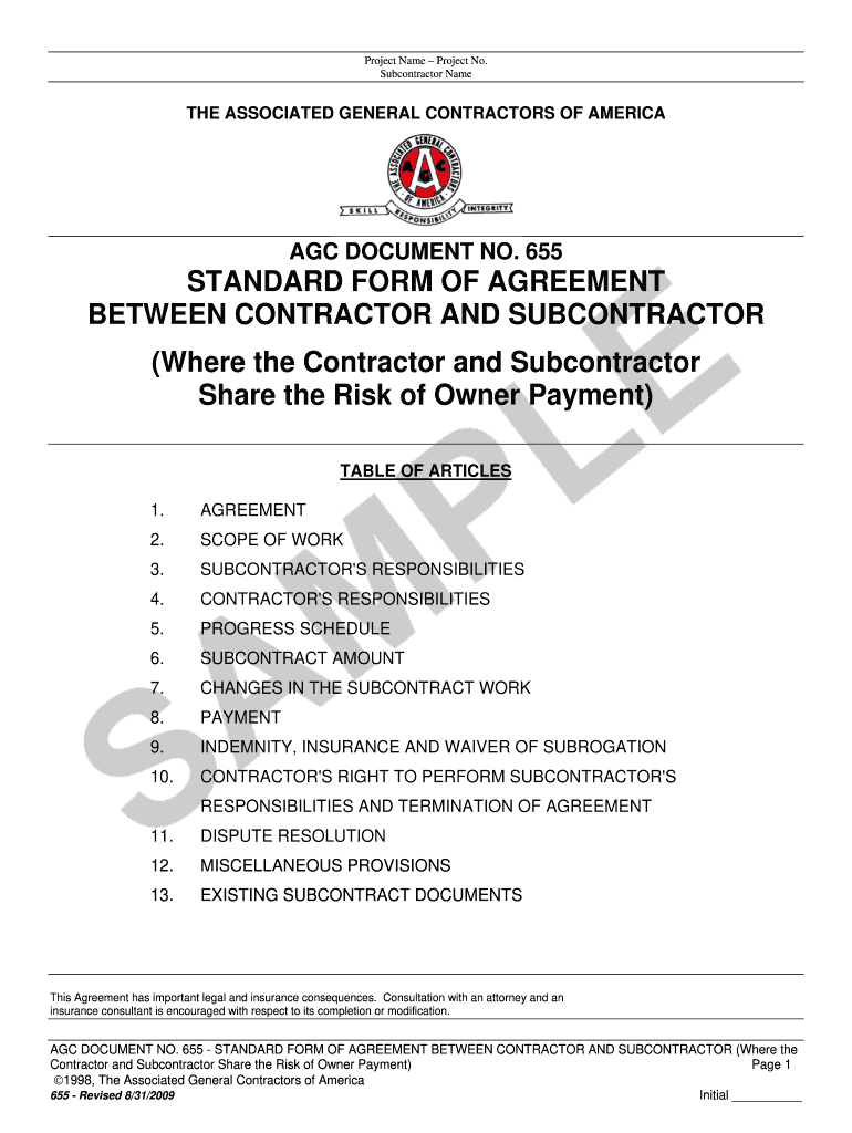 Agc Document 655  Form