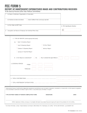 Fec Form 5 Fillable