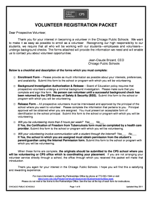 Cps Volunteer Application  Form