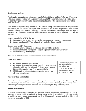 Dbt Group Intake Form