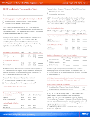 Accp Updates in Therapeutics PDF  Form
