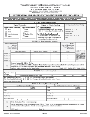 Firearm Statement of Ownership Texas Form