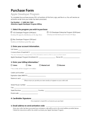 Apple Application Form