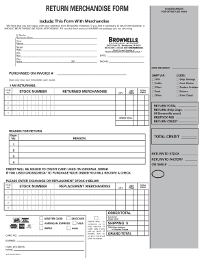 Brownells Return Policy  Form