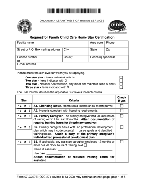 Form 07LC027E OCC 27 Okdhs