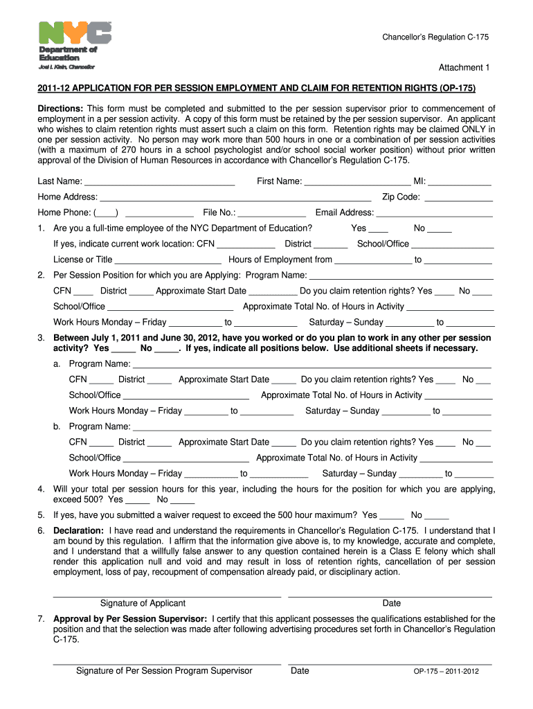 Op 175 Fillable Form