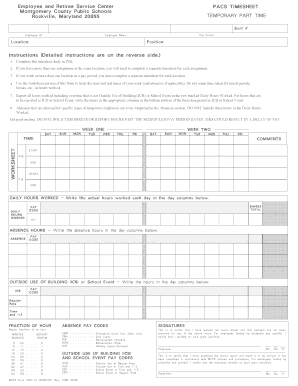 Mcps Tpt Timesheet  Form