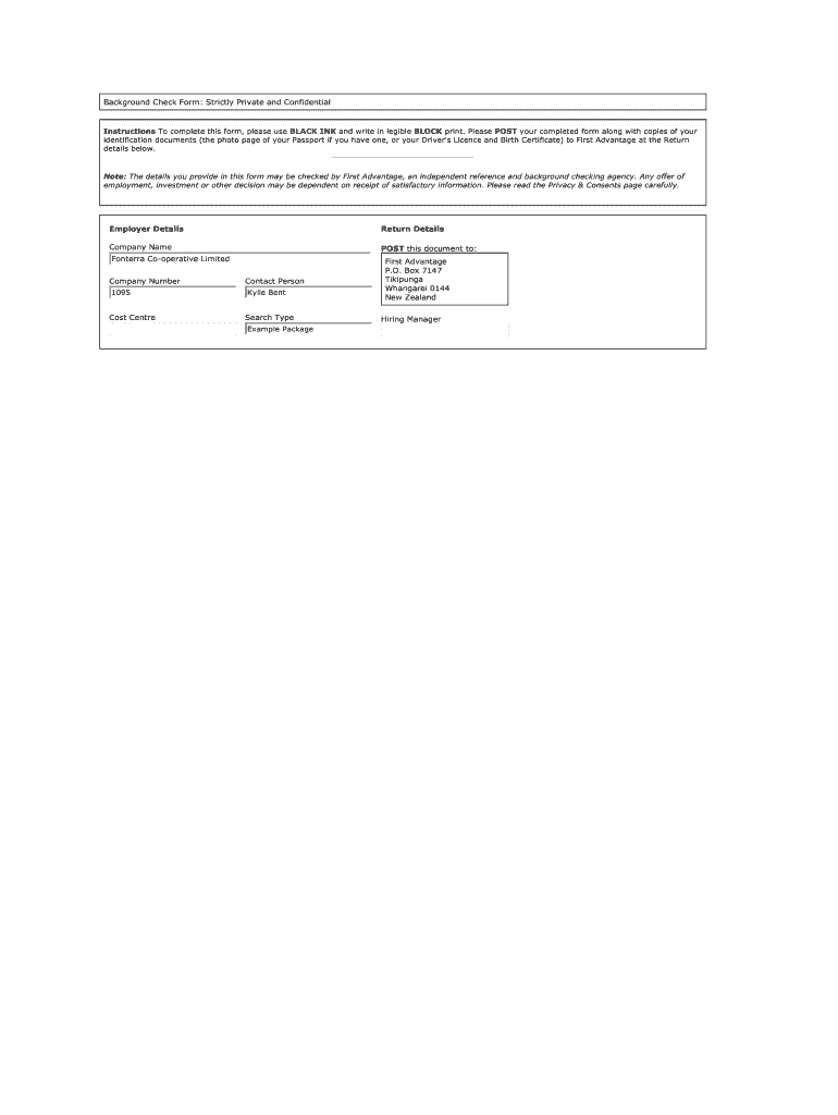 Signed Authorization Form First Advantage