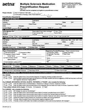 Precertification Aetna  Form