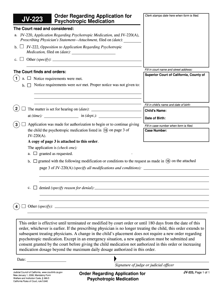  Jv 223 Form 2008