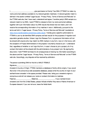 Family Tree Dna Release Form