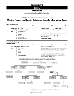 Family Information Form Sample