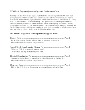 Ndhsaa Form