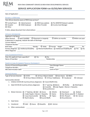 Rem Application  Form