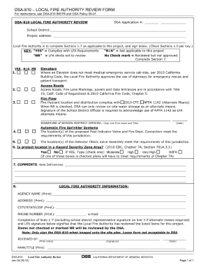 Dsa 810  Form