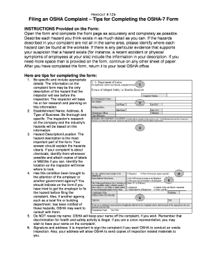 Osha Complaint Form