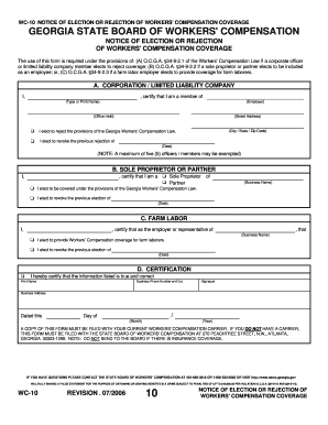 Wc Form 207 Printable 2013