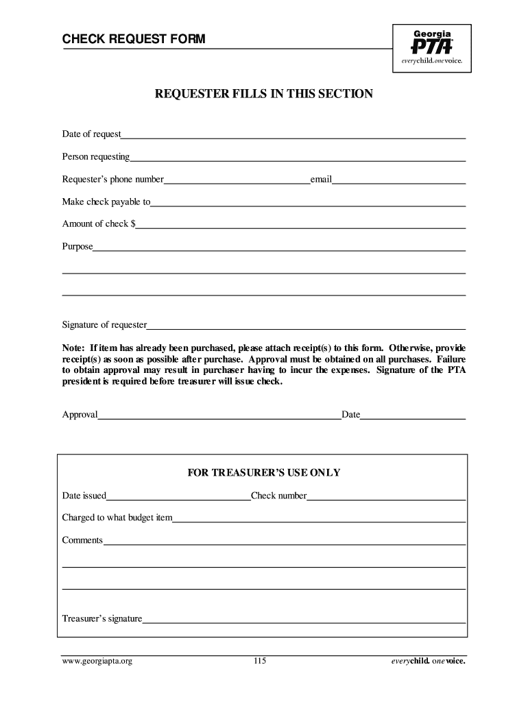 Pta Request  Form
