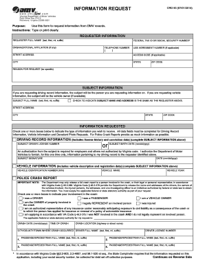 Dmv Information Request Form